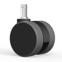 55MSB - 55mm Black-Graphite Multi-Surface Caster (STD on Black Base)