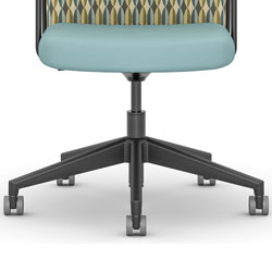 SP-B - (Black) Standard Seat Height Package (Seat Height: 17" - 22"). Cylinder: 5" black (5BM), Base: 28" black nylon (28NXT), Casters: 55mm black two-tone multi-surface soft caster (55MSB)