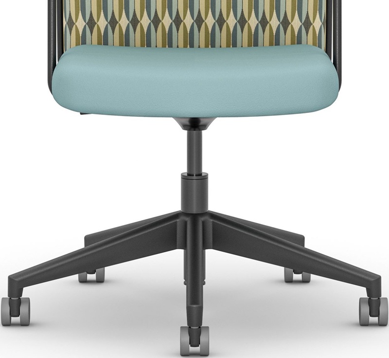 STDB - (Black) Standard Seat Height Package (Seat Height: 17" - 22"). Cylinder: 5" black (5BM), Base: 28" black nylon (28NXT), Casters: 55mm black two-tone multi-surface soft caster (55MSB)