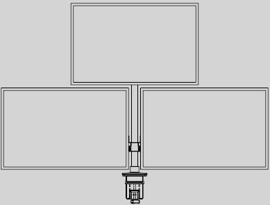1 over 2  - Three Monitor Configuration - CONF-ST312-30PB-TPCG-S