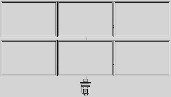 3 over 3 - Six Monitor Configuration - CONF-ST633-30PB-TPCG-S