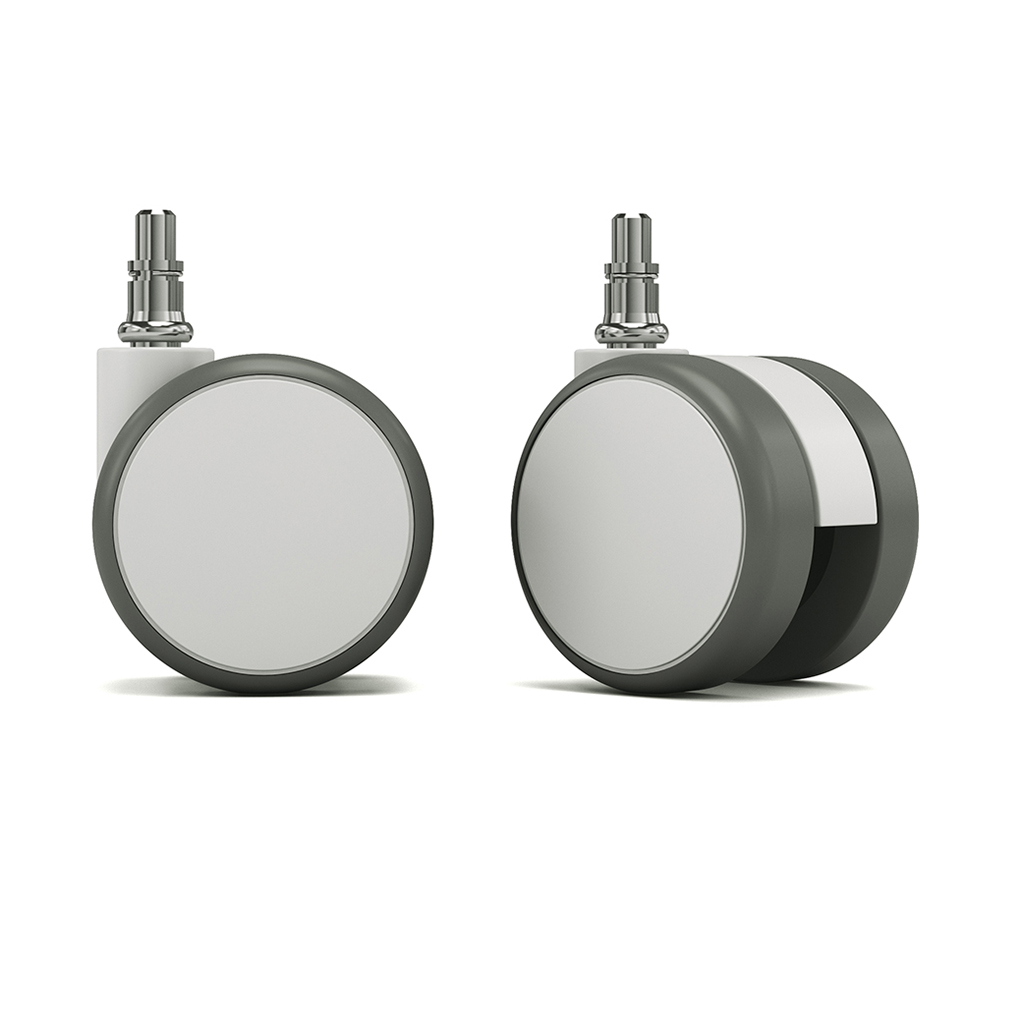 Large Diameter Carpet Casters - White - C6W