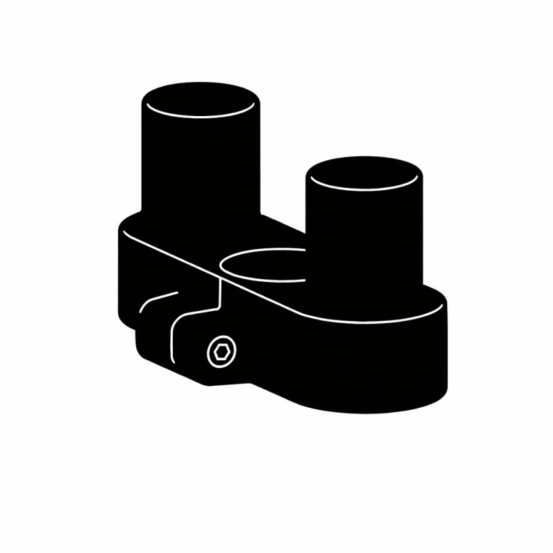 98-745-292 - LX Pro Dual Side-by-Side Collar, Single-to-Dual Kit (black)
