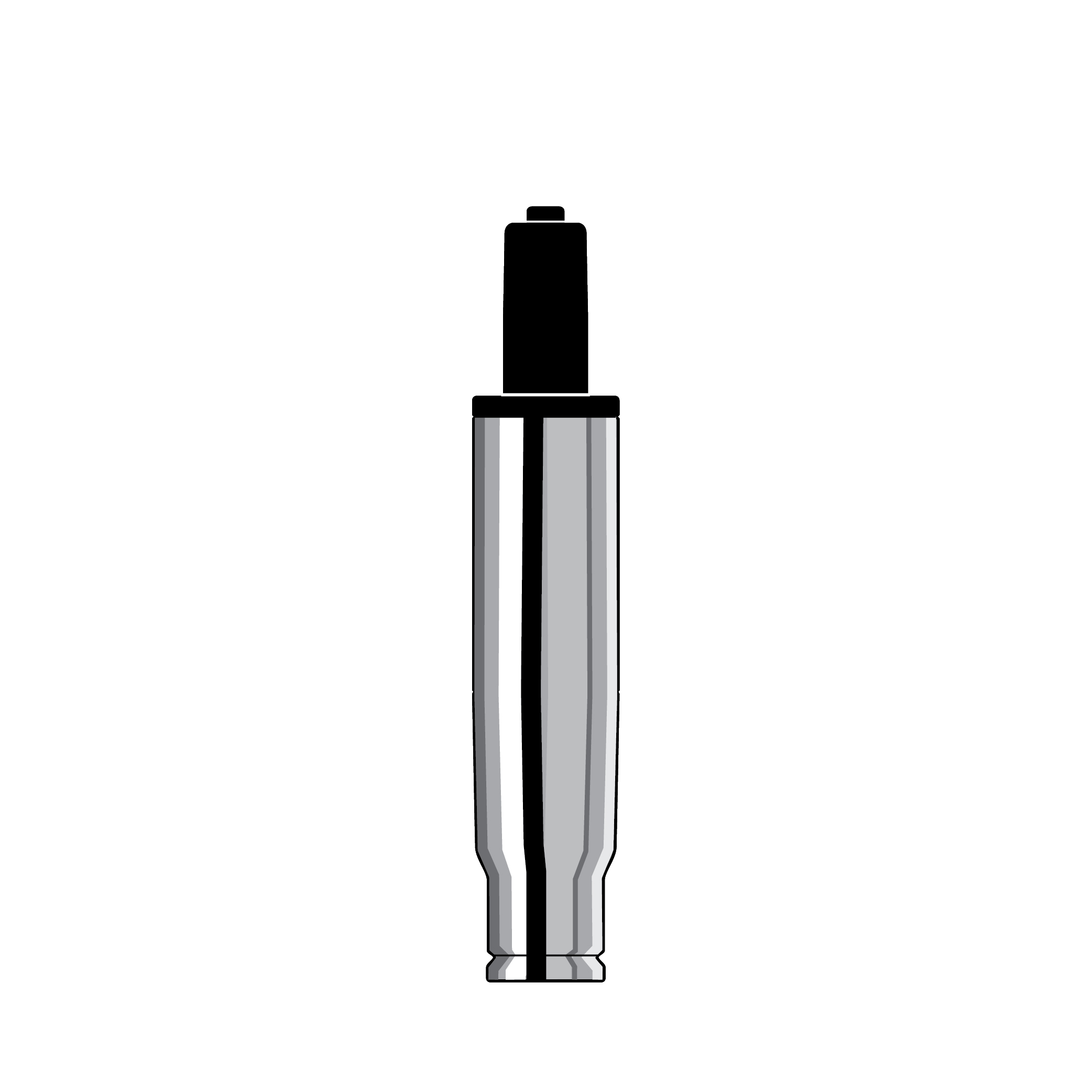4CCE Cylinder - 4" Low Seat Height (15" - 18.5" from floor) Chrome