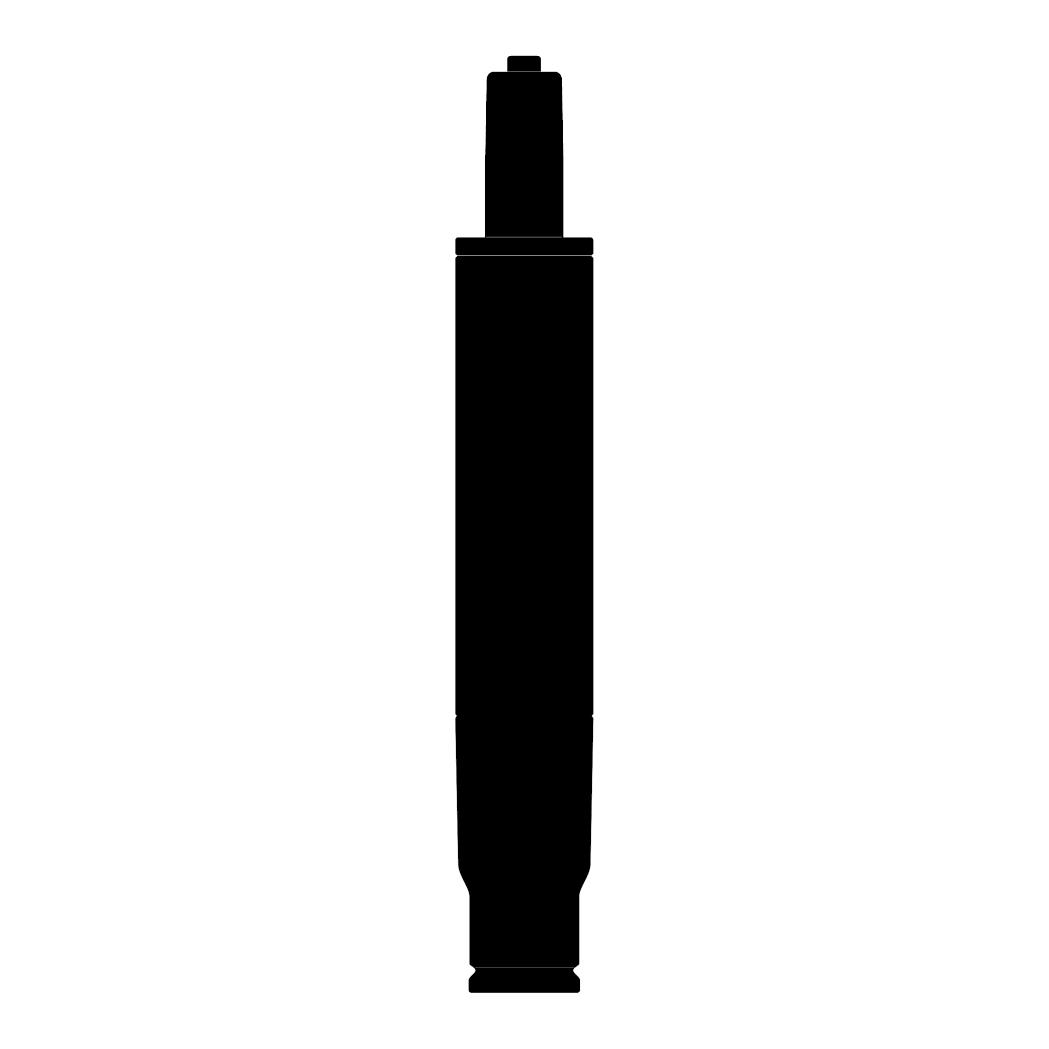 6BSHD Cylinder - 6" Tall Seat Height (19" - 25.5" from floor) Black