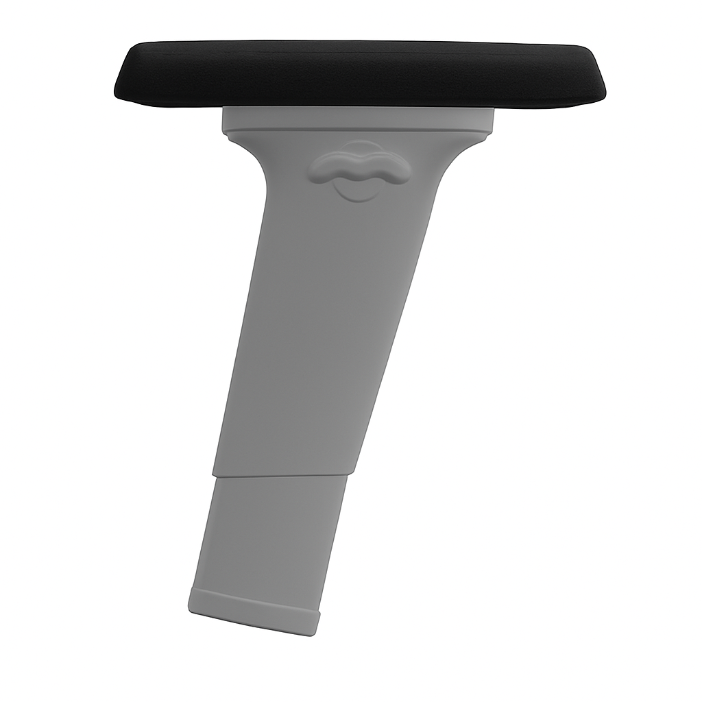 6-Way "Lockable" Adjustable Arms - Height range (6" - 10.25") with up/down/in/out/pivot inward/pivot outward motion - Only Black RP65 Arm Pads - Arm frame will match with frame finish (A-RP65-GR06)