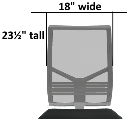 18"w x 23½"h