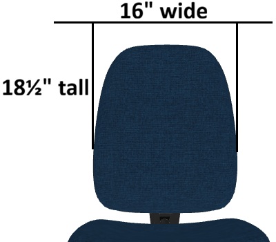 16"w x 18½"h