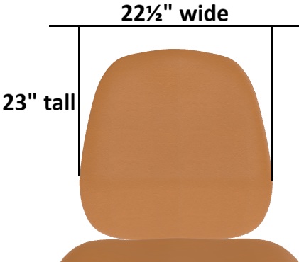 22½"w x 23"h