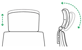 Height and Angle Adjustable Headrest - HR