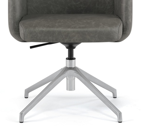 STDP - (Polished) Standard Seat Height Package (Seat Height: 16.5" - 20.5"). Cylinder: 4" chrome (4CCE), Base: 27" polished aluminum 4-star (27PL4), Glides: black nylon