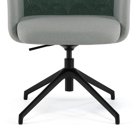 FHB - (Black) Fixed Height Package (Seat Height: 18.5"). Cylinder: black (5BCEF), Base: 27" black 4-star (27BL4), Glides: black nylon