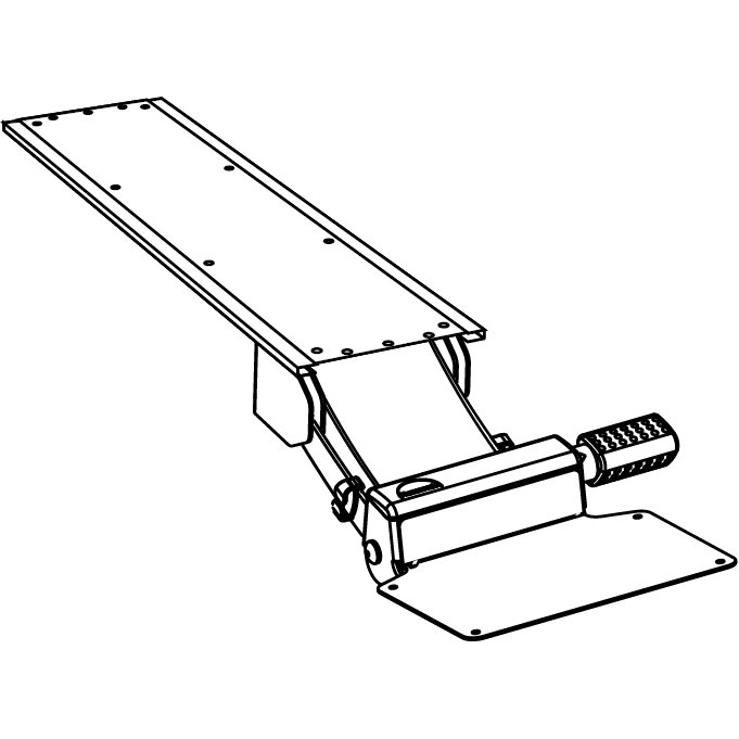 6GSM Black -- Height Adjustable Arm with Short Depth