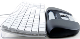 Trackbar Emotion TBE2008 Ergonomic Mouse with Apple keyboard