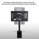 Loctek D2 Height Adjustable Full Motion Swing Monitor Mount