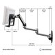 Dimensions of dental mount EDM-1204W