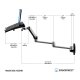 Dimensions of long laptop arm EDL-1205W