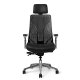 Front view - Truly. TY688 Office Master Chair in Modern Black PolyBack and 3-way Headrest