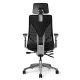 Back view - Truly. TY688 Office Master Chair in Modern Black PolyBack and 3-way Headrest