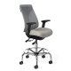 Side view - Truly. TY673 Office Master Chair in Palladium Grey PolyBack