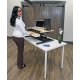 Luxor CVTR-PRO-XX Two-Tier Pneumatic Standing Desk Converter 