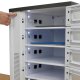 All bays light up with a simple push of a button