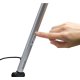 Touch button design with auto shut-off programming and brightness memory. 