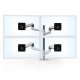 Ergotron 45-549-026 LX Dual Stacking Arm, Tall Pole (polished aluminum)