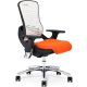 Black Frame, White Polyflex-Back Gaming Chair ED-OM5-XT