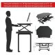 Loctek PC36 Wide Platform Height Adjustable Sit-Stand Corner Riser