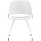 Base Style - Four legs. Base Finish - White. BackRest Shell Color - White. Seat Shell Color - White