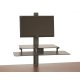 24" x 16" work surface with a 32" x 13" keyboard tray