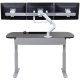 WorkFit Electric Sit-Stand Desk with Desk Mount Triple Monitor Arm