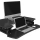 Loctek 36" wide Sit-Stand Desktop Converter with wide keyboard tray