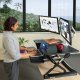 Loctek 36" wide Sit-Stand Desktop Converter in application