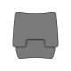 Top view of Loctek 30" wide Sit-Stand Desktop Converter - LXR30