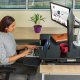 Loctek 30" wide Sit-Stand Desktop Converter in application