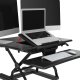 Loctek 36" wide Sit-Stand Desktop Converter in application