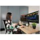 Ergotech Dual Monitor Horizontal Desk Stand in application