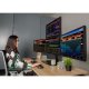 Ergotech Quad 1x3 Monitor Desk Stand in application