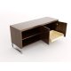 Advent Credenza - Open Shelves - Door with Pullout Tray - Open