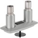 Front view of Innovative 8509 with thru-desk in silver color