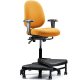 Neutral Posture Rio Chair with Mid Back, Medium Seat, 3" Adjustable Arms, Deluxe-tilt, Seat Slider, R18 NeXtep Combo 8"/10" with Casters and 10" Cylinder