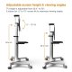 Loctek P2 Universal Mobile TV Cart with DVD Shelf up to 70"