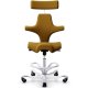 Flokk 8107 Hag Capisco Classic Saddle Seat and Headrest with silver Footring