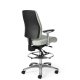 Back view of Office Master AF415 Cushioned Back Stool with 20" Adjustable Foot Ring
