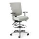 Side view of Office Master AF515 Affirm Simple Mid-Back Adj Foot Ring Stool