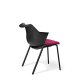 Black Powdercoat frame of Office Master WY2G Werksy Guest Chair