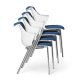 Floor stacks 4x high with a bottom cover to protect cushions from excess indentation