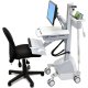 Ergotron SV42-42302 StyleView EMR Cart with LCD Monitor Arm, Life Powered
